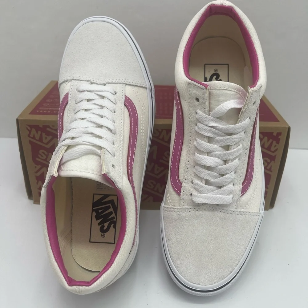 Vans WMNS Old Skool
Pop Raspberry Rose Sneakers 
VN000CR5YLZ
 Cream Pink Low-Top - Picture 13 of 16